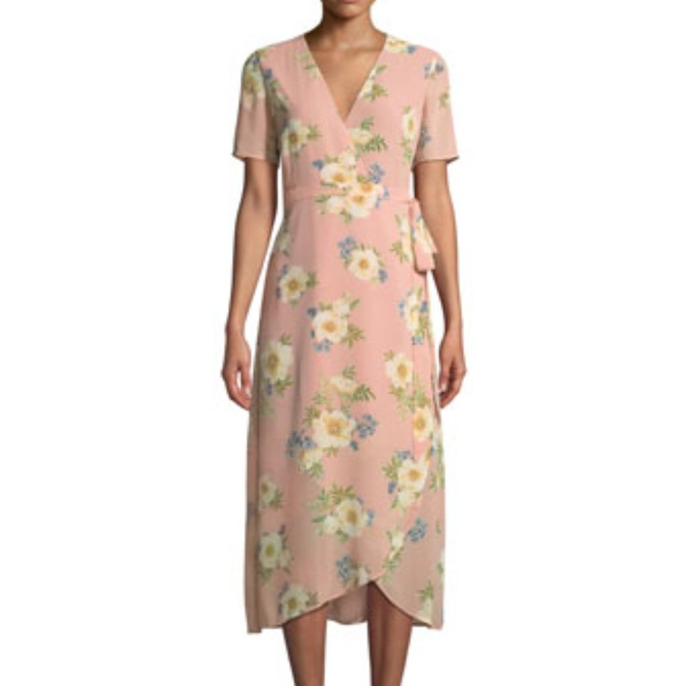 Bardot Floral Midi Wrap Dress